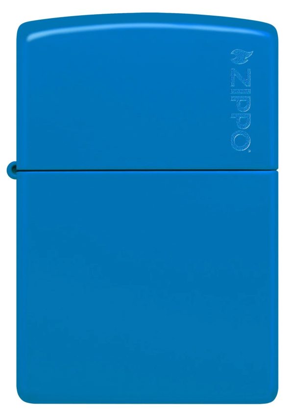 Zippo Lighter - Sky Blue Matte w  Zippo Logo For Sale