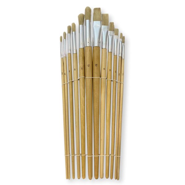 12 Piece Paint Brush Set for Dyeing or Painting - Leather Craft Paintbrushes Online Hot Sale